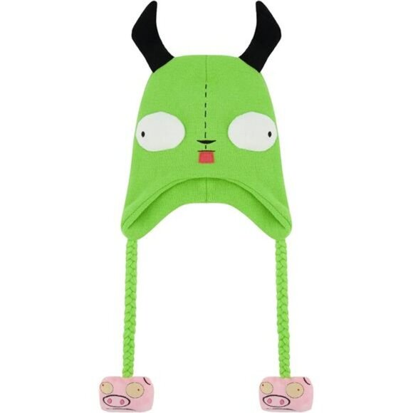 Invader Zim Gir Beanie Hat Knit Winter Cap with Ears Cosplay Costume Warm - Picture 7 of 7